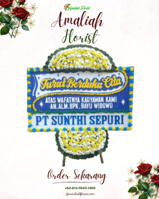 Papan Bunga Duka di Belitung Utara
