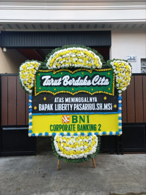 Papan Bunga Duka di Belitung Utara