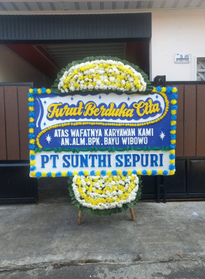 Papan Bunga Duka di Belitung Utara
