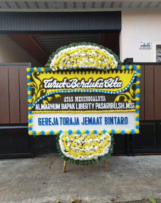 Papan Bunga Duka di Belitung Utara