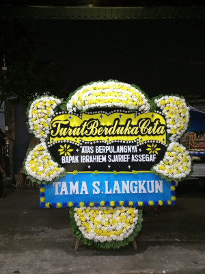Papan Bunga Duka di Belitung Utara